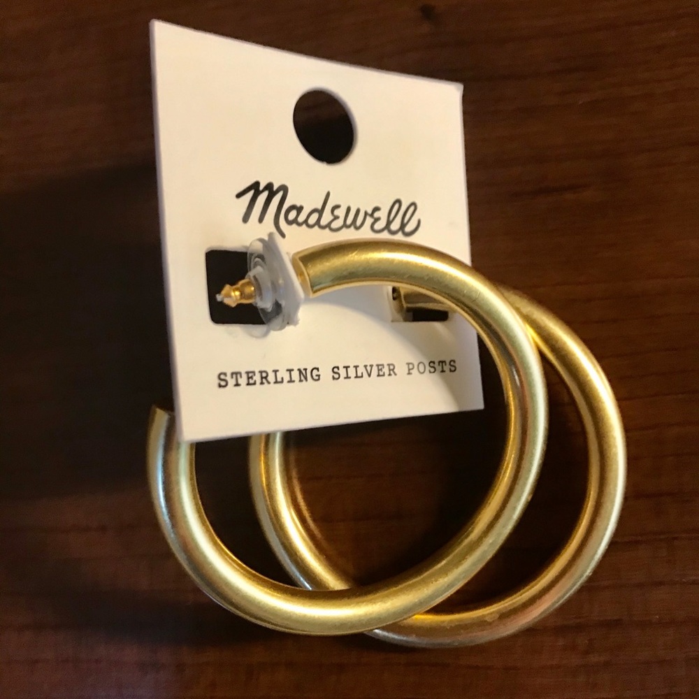 New Madewell Gold Hoops. Were $30 with tax.